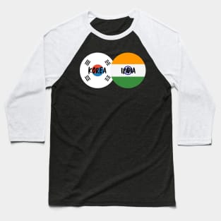 Korean Indian - Korea, India Baseball T-Shirt